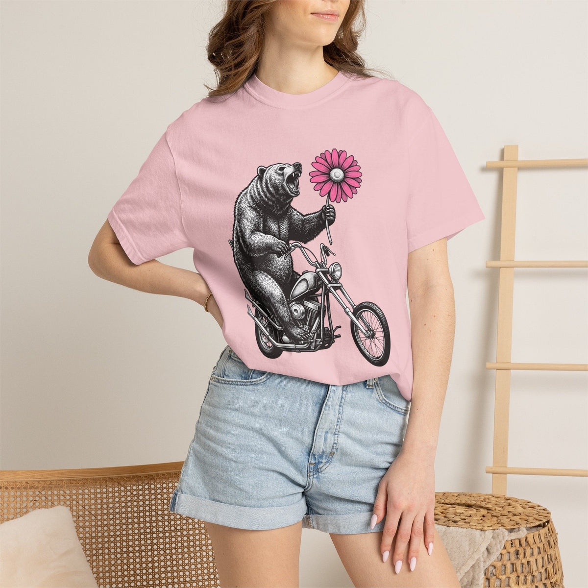 Bear Motorcycle Shirt St Valentines Day Animal Unisex Gift product image 12