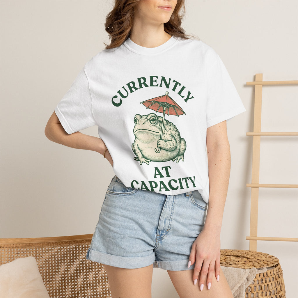 Frog Umbrella Retro T-Shirt – Funny Rainy Day Toad, Unisex product image 6