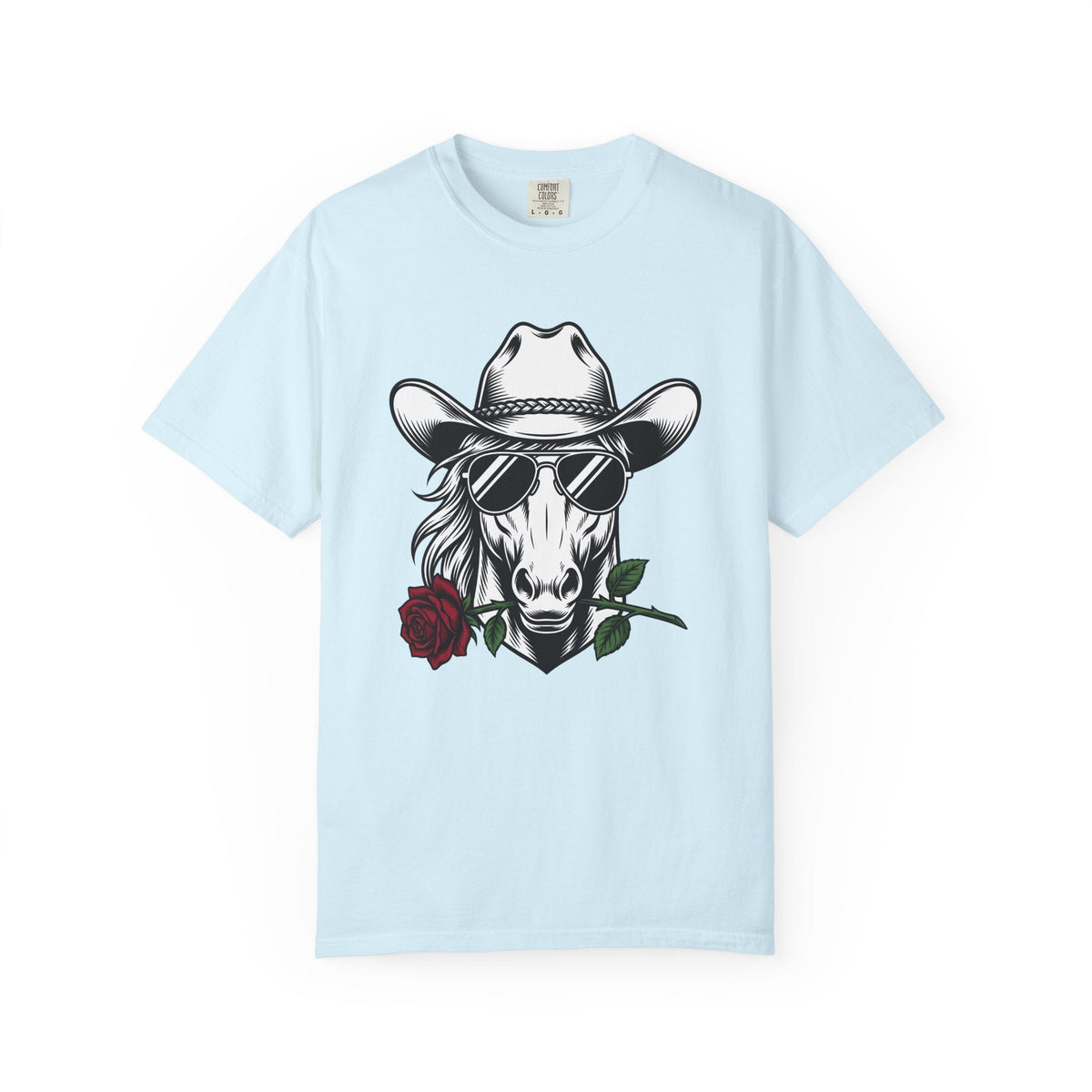 Horse Hat Cowboy Shirt Cowgirl Leather Gift for Women Line Art Tee Cowboy