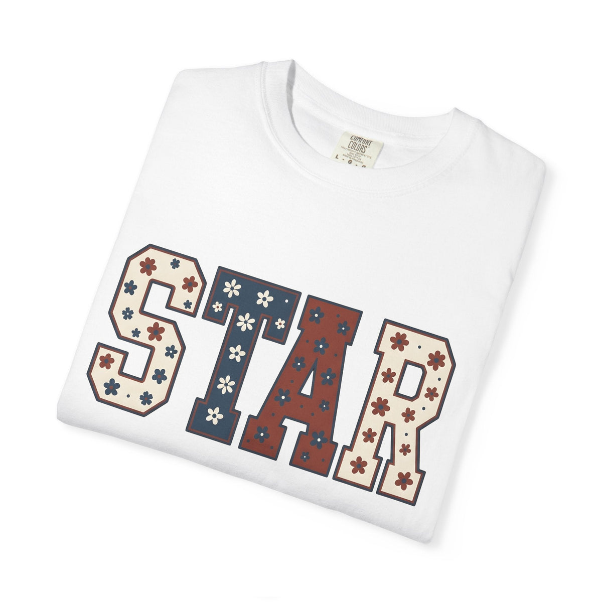 Floral Block Letters Shirt 4th Of July Summer Unisex Gift product image 5
