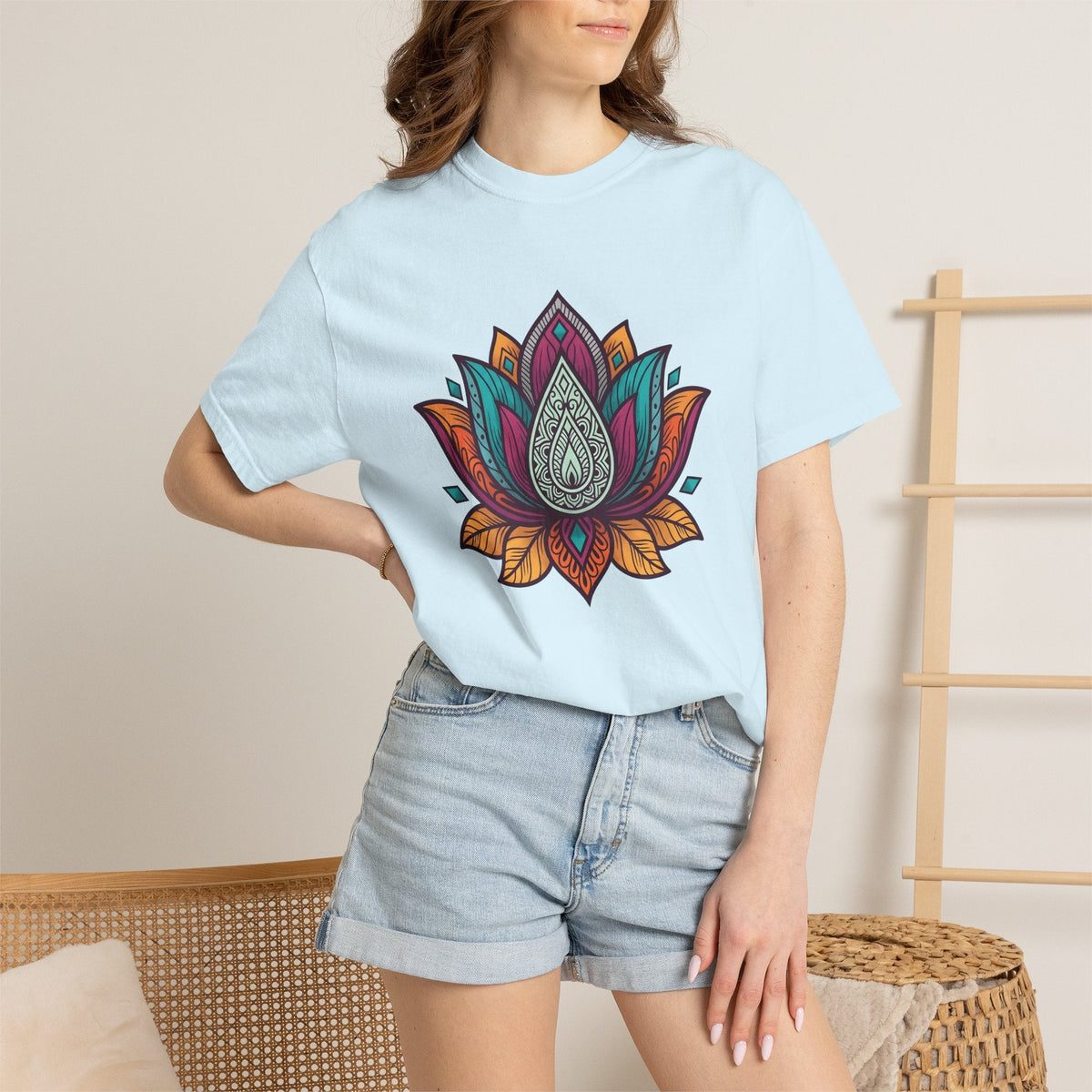 Mandala Lotus Shirt Boho Chic Yoga Unisex Gift Tee Sacred product image 9