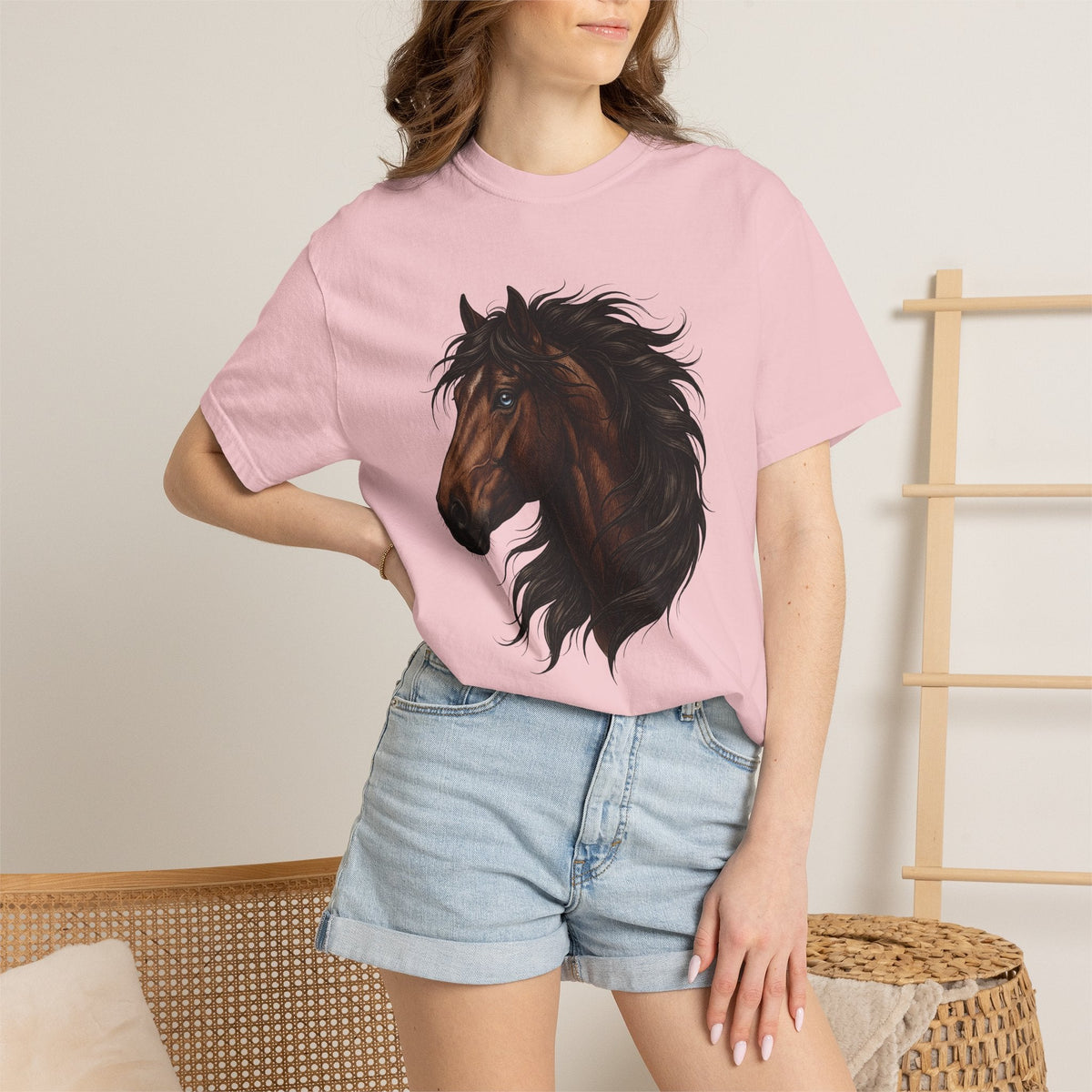 Horse Head Shirt Animals Horseback Unisex Gift Lifelike Tee product image 12