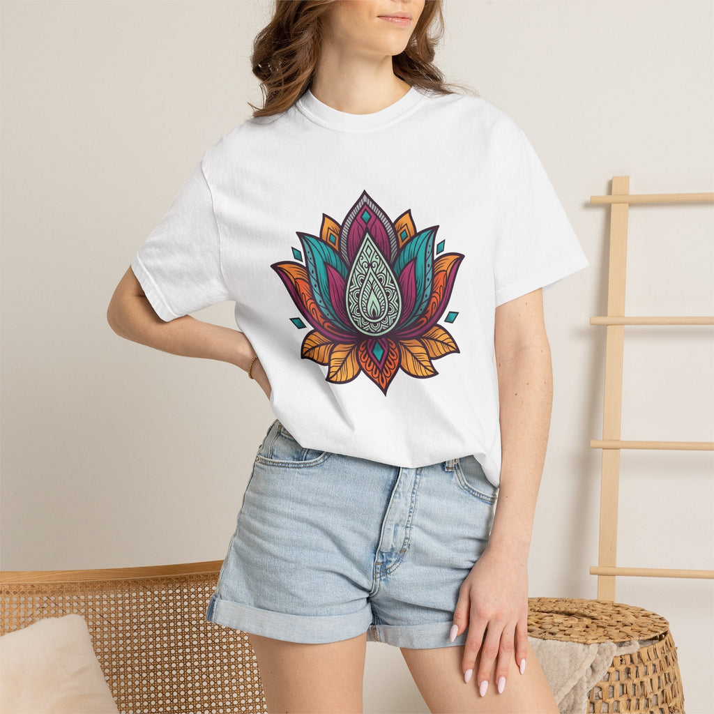 Mandala Lotus Shirt Boho Chic Yoga Unisex Gift Tee Sacred product image 6