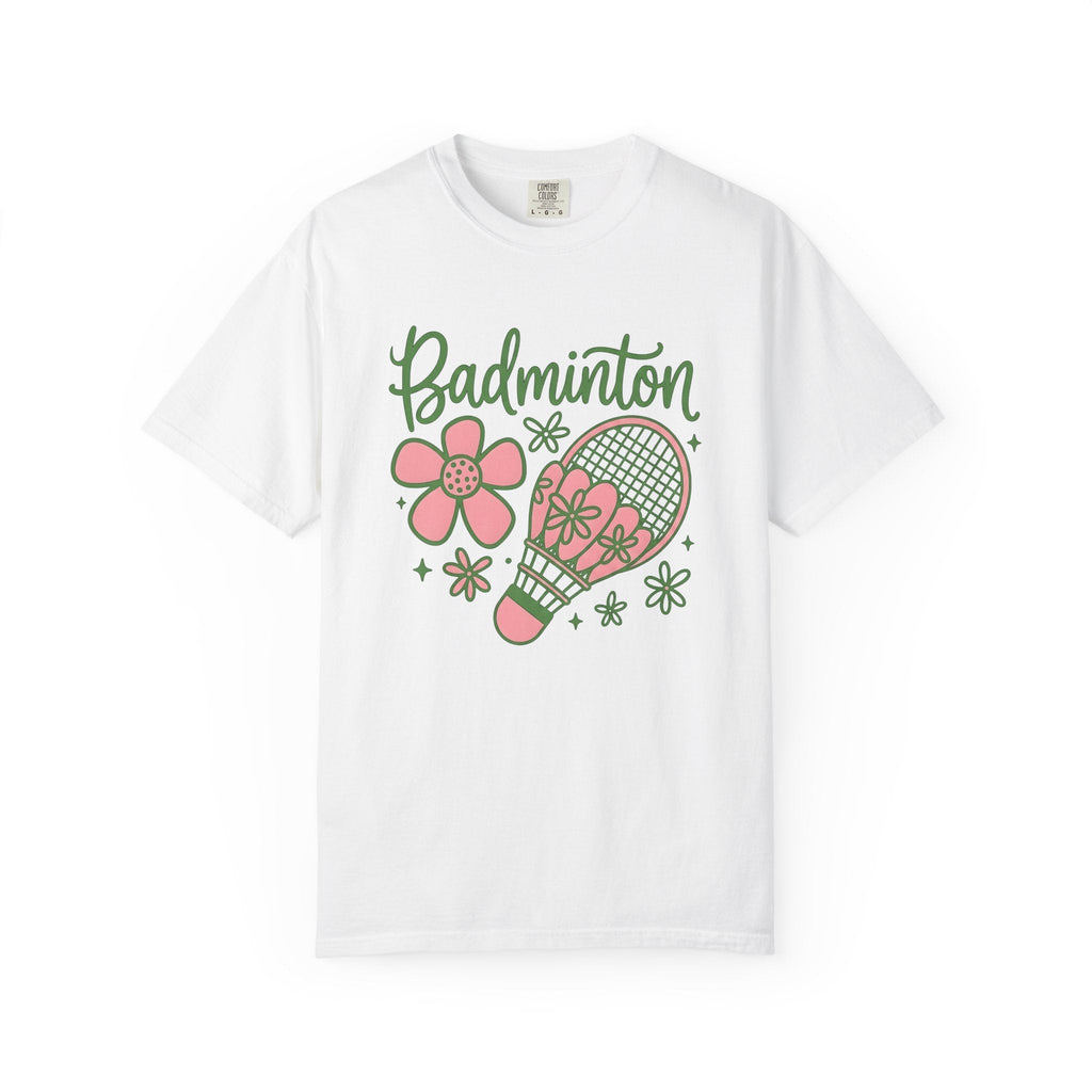 Badminton Racket Shirt Floral Unisex Gift Playful Tee product image 1