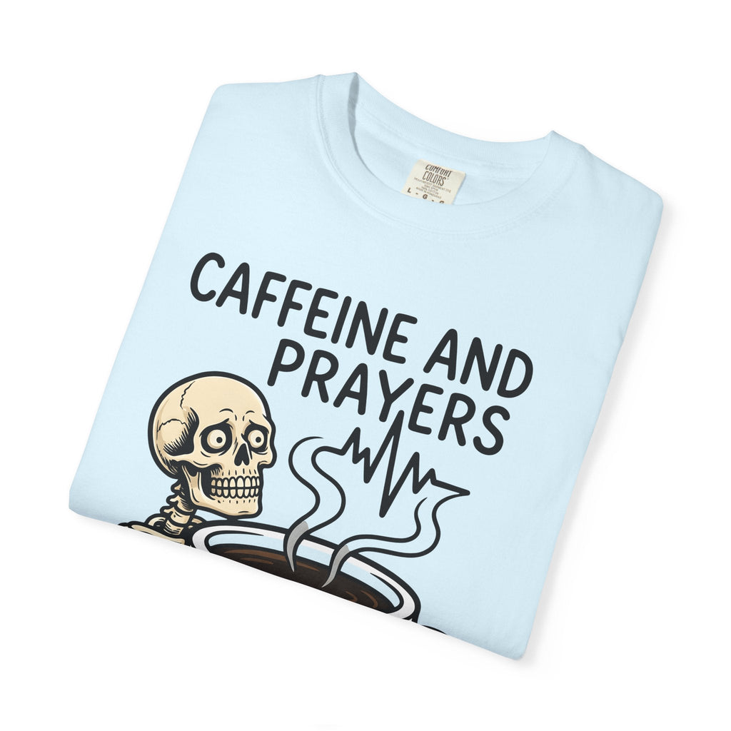 Skeleton Coffee Cup Cartoon T-Shirt – Funny Nurse Halloween Caffeine, Unisex Graphic Tee