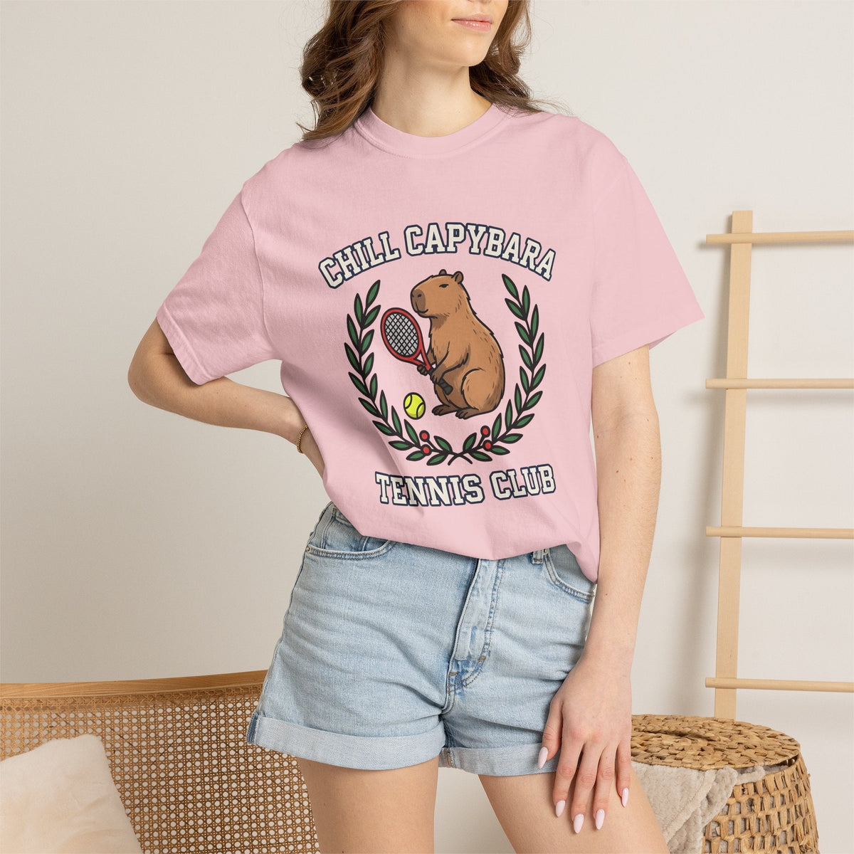 Capybara Tennis Shirt Sports Fauna Unisex Gift Illustration product image 12