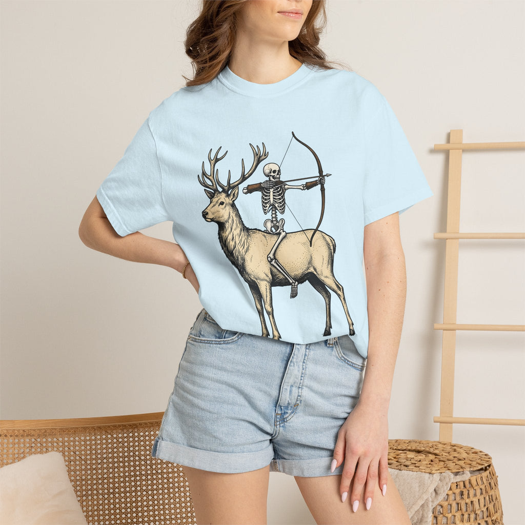 Skull Stag Antlers Retro T-Shirt – Gothic Autumn Fall product image 10