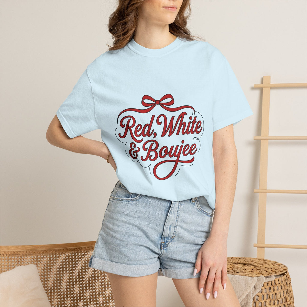 Red Ribbon Design Shirt 4th Of July Flag Gift Women product image 9