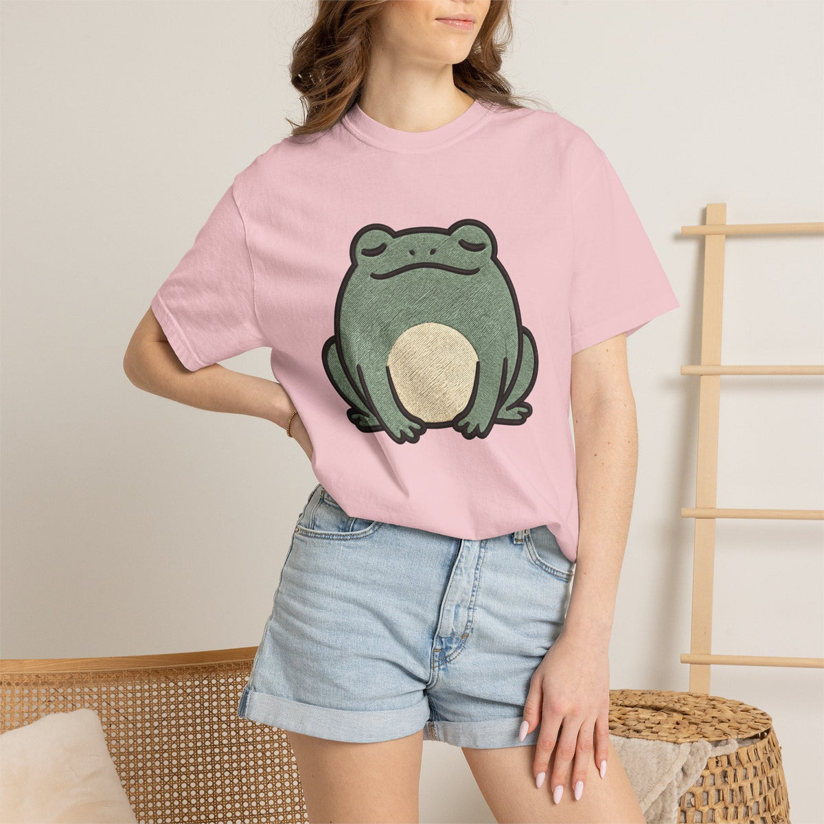 Frog Graphic Shirt Animals Nature Gift Women Embroidery Tee product image 12
