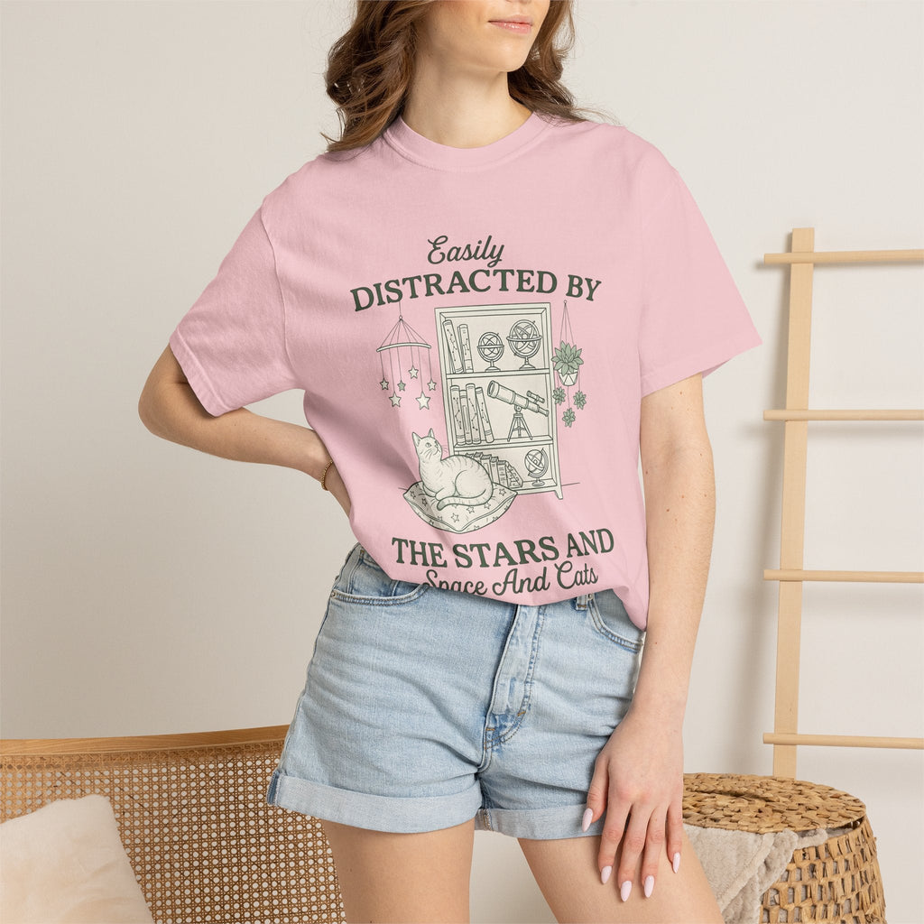 Kitten Shelf Shirt Cat Space Unisex Gift Outline Tee product image 12