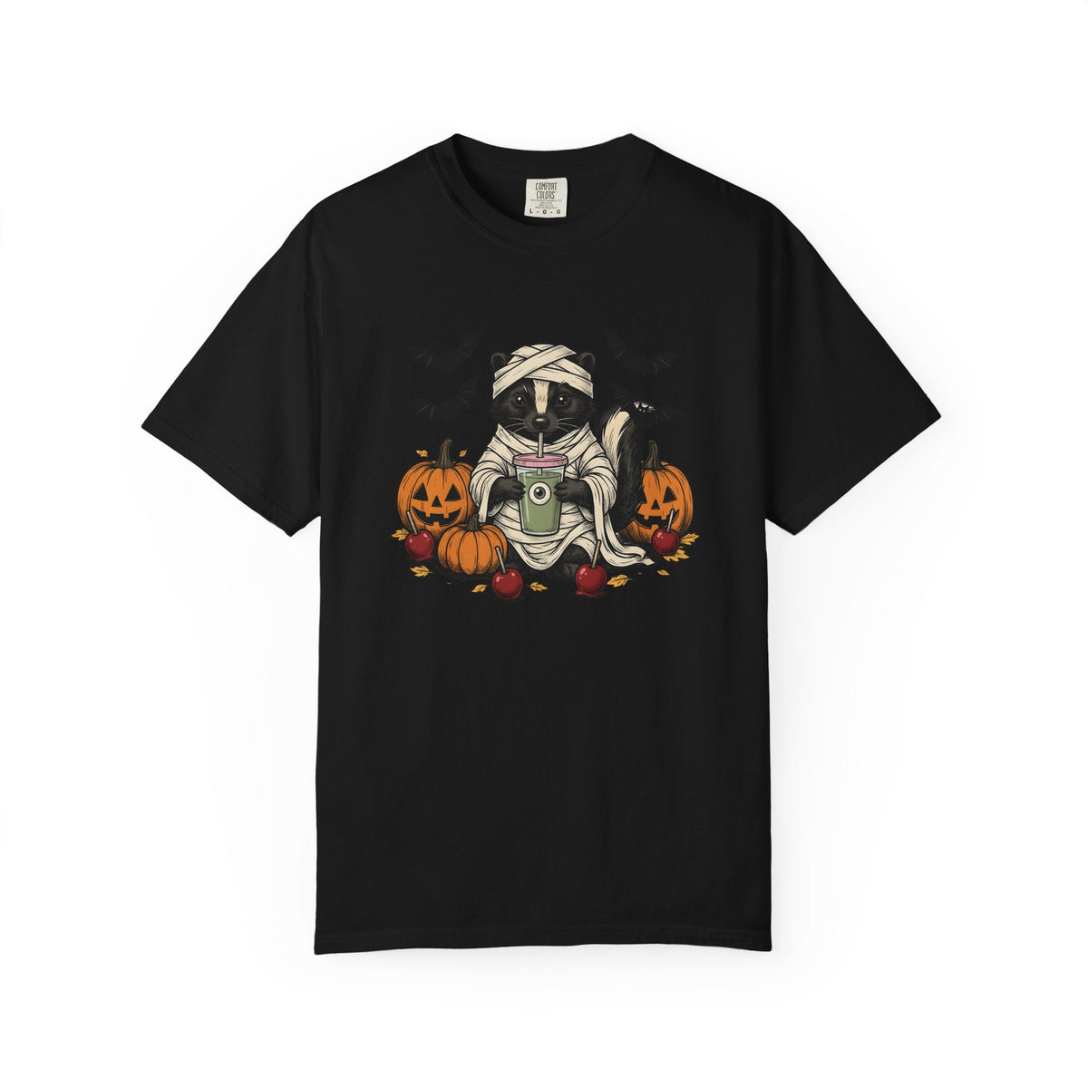 Mummy Skunk Shirt Halloween Animal Unisex Gift Cartoon Tee product image 4