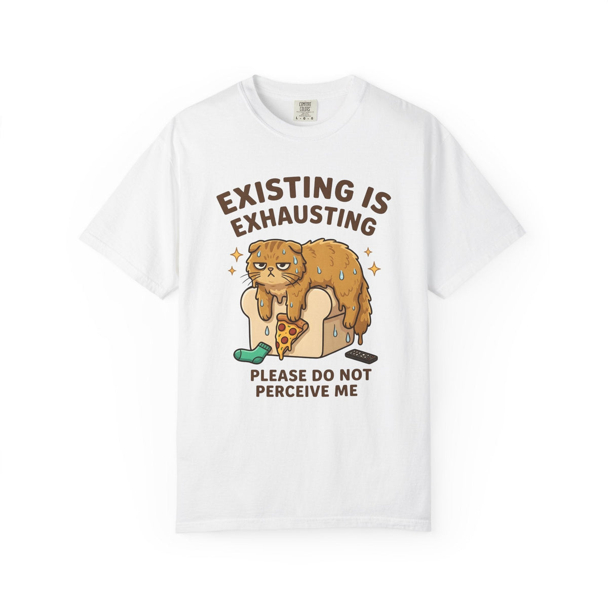 Relaxed Cat Shirt Comedy Gift Women Playful Tee Kitty product image 1