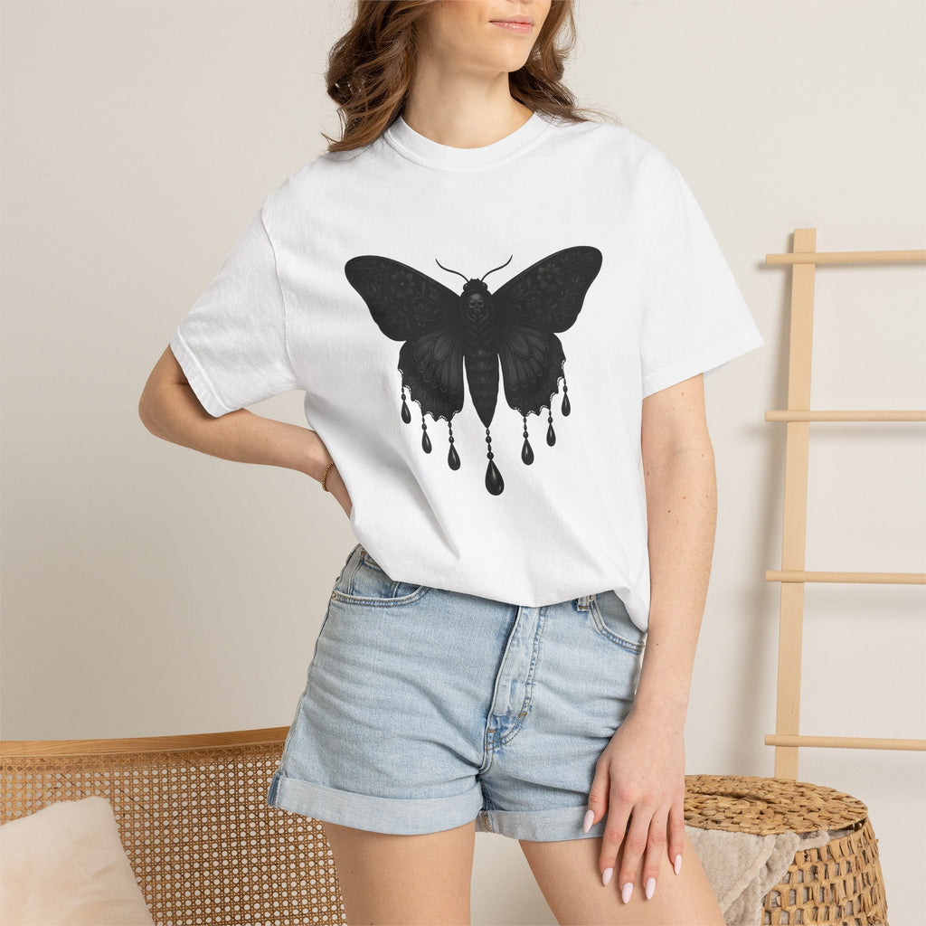 Spooky Moth Shirt Halloween Dark Unisex Gift Horror Art Tee product image 6