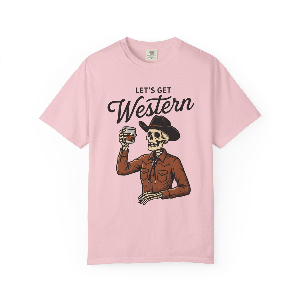 Western Skeleton Shirt Halloween Unisex Gift Vintage Tee product image 3