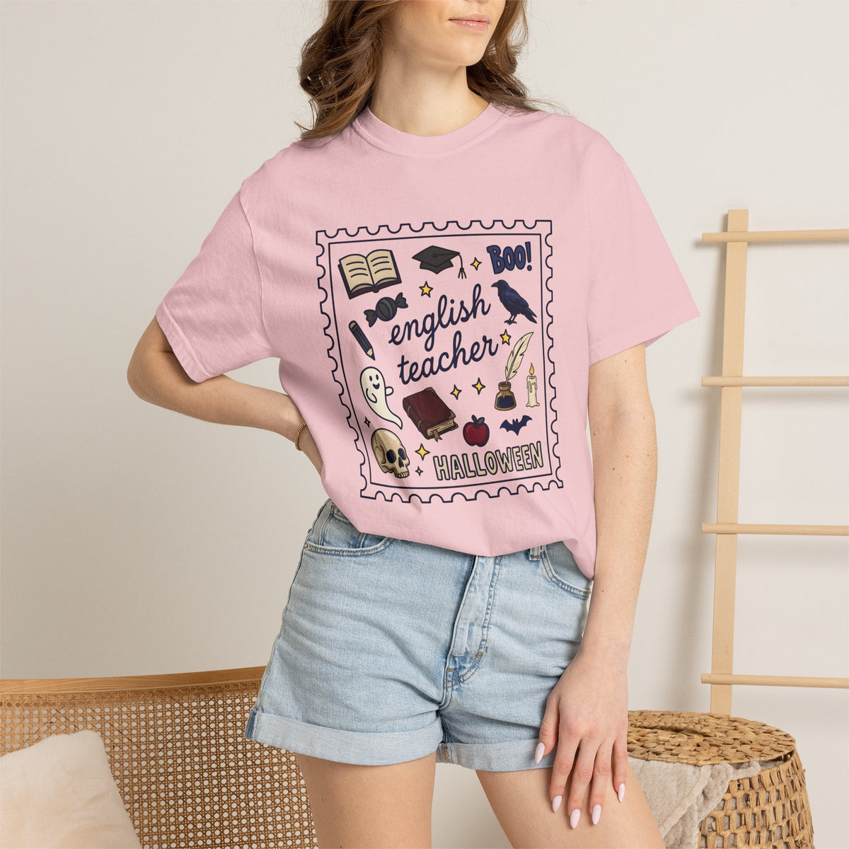 Halloween Teacher Sketch T-Shirt – Spooky Educator Design product image 12