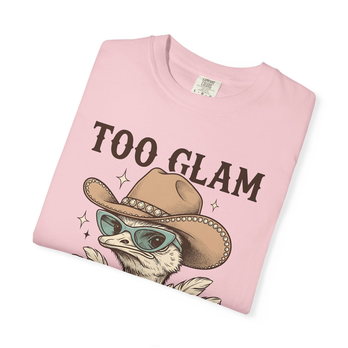 Ostrich Cowboy Hat Shirt Cowgirl Fauna Gift for Women Line Art Tee Cowboy Hat
