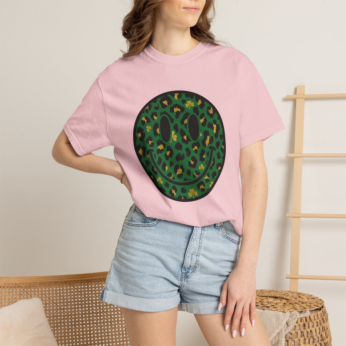 Smiley Face Shirt St Patrick's Day Animal Print Unisex Gift product image 12