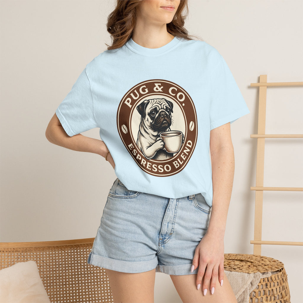 Pug Coffee Cup Shirt Coffee Dog Unisex Gift Vintage Tee Coffee Mug T-Shirt