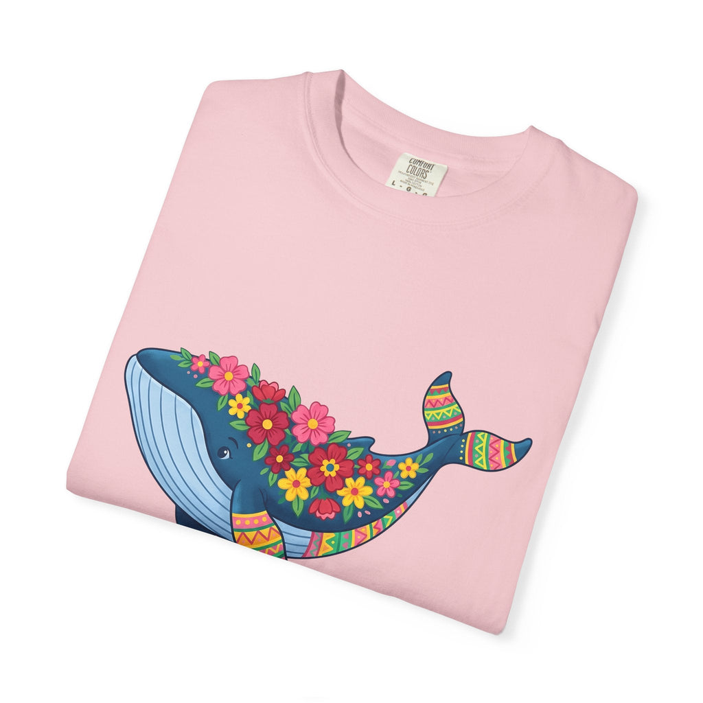 Whale Flower Shirt Animals & Flowers Sea Unisex Gift Hippie product image 11