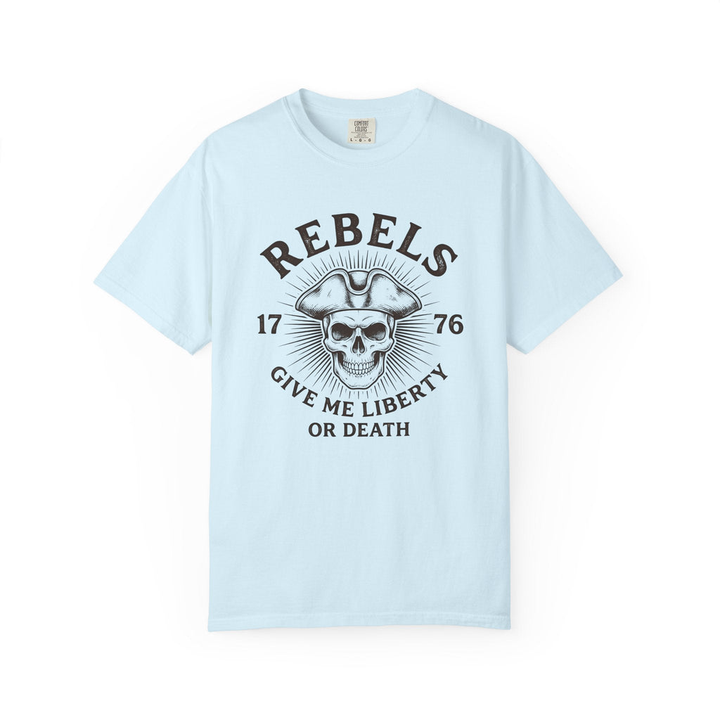 Skull Colonial Hat Shirt America Freedom Unisex Gift Hand Drawn Tee Skull Hat