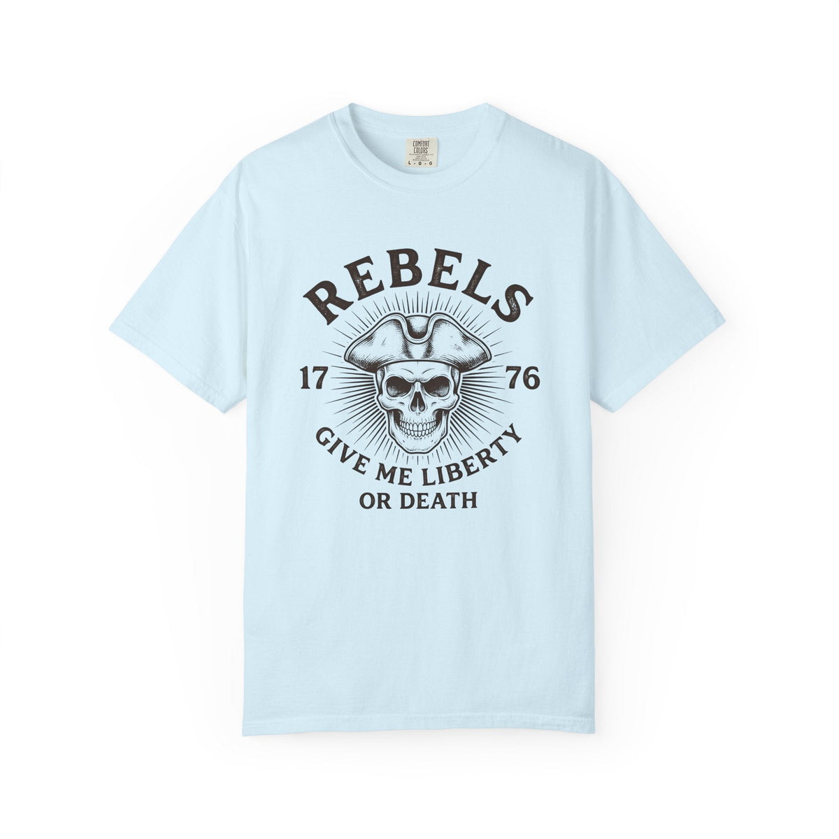 Skull Colonial Hat Shirt America Freedom Unisex Gift Hand Drawn Tee Skull Hat