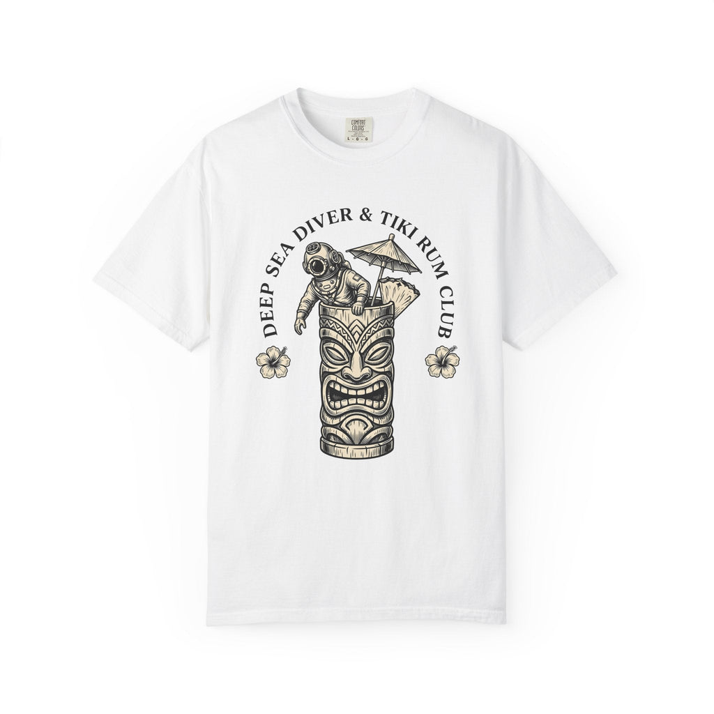 Tiki Mug Diver Shirt Drinks Tropical Unisex Gift Vintage Tee Scuba Diver T-Shirt