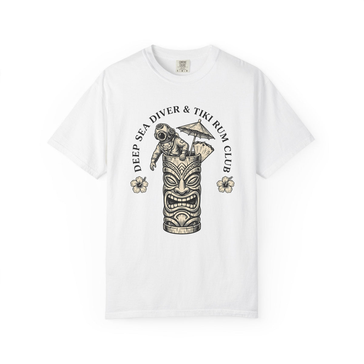 Tiki Mug Diver Shirt Drinks Tropical Unisex Gift Vintage Tee Scuba Diver T-Shirt