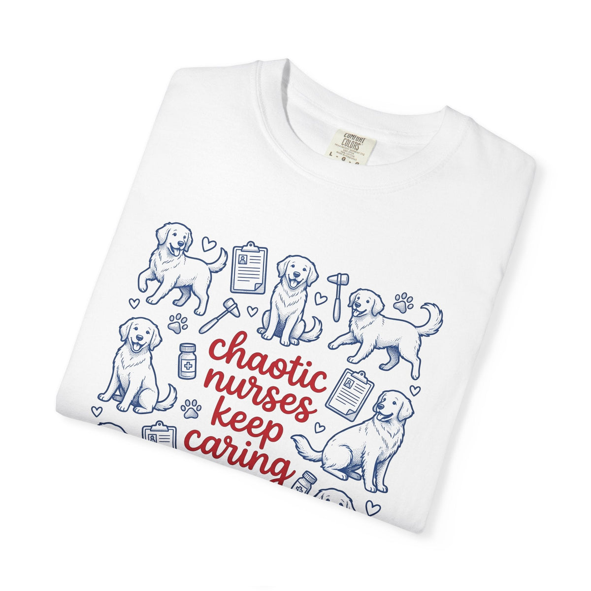 Golden Retrievers Doodle T-Shirt – Nurse Dog Lover Cartoon product image 5