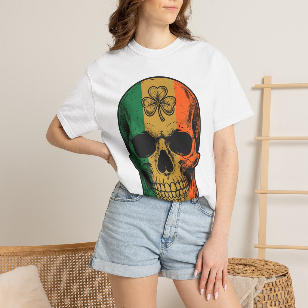 Skull Green Clover Shirt St Patrick's Day Emerald Unisex product image 7