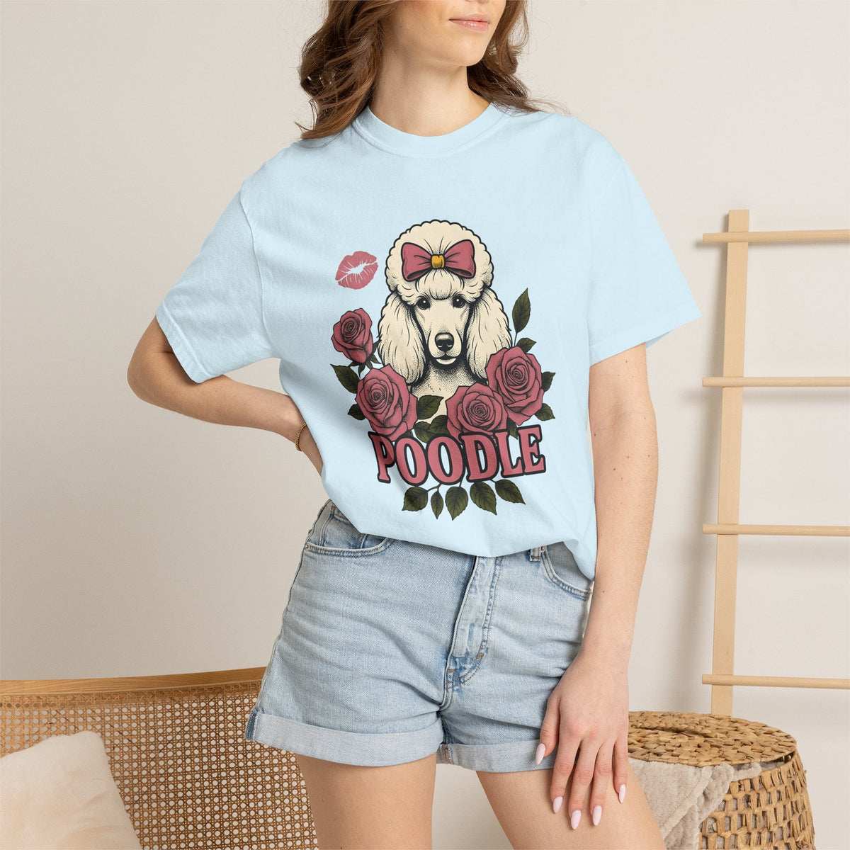 Poodle Puppy Shirt Dog Botanical Unisex Gift Retro Tee product image 9