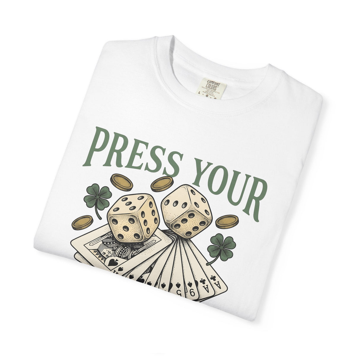 Dice Cards Shirt St. Patrick's Day Casino Unisex Gift Retro product image 5