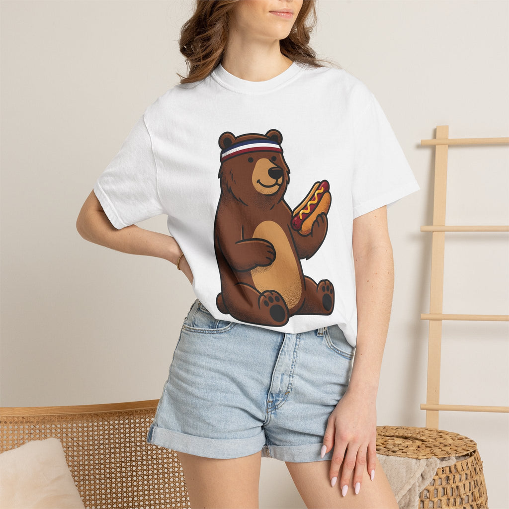 Bear Sausage Shirt America Flag Unisex Gift Comic Tee product image 6