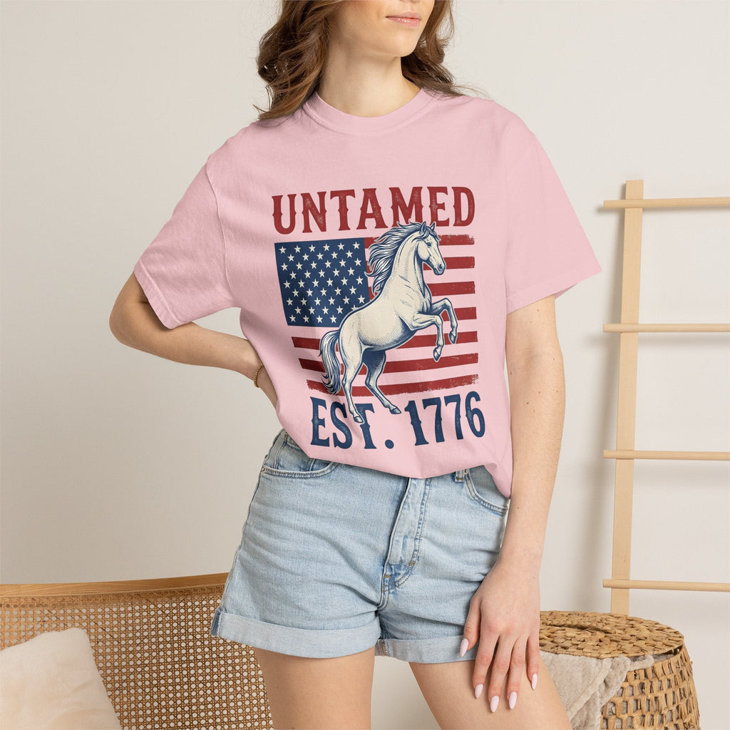 Patriotic Horse Shirt America Western Unisex Gift Vintage product image 12