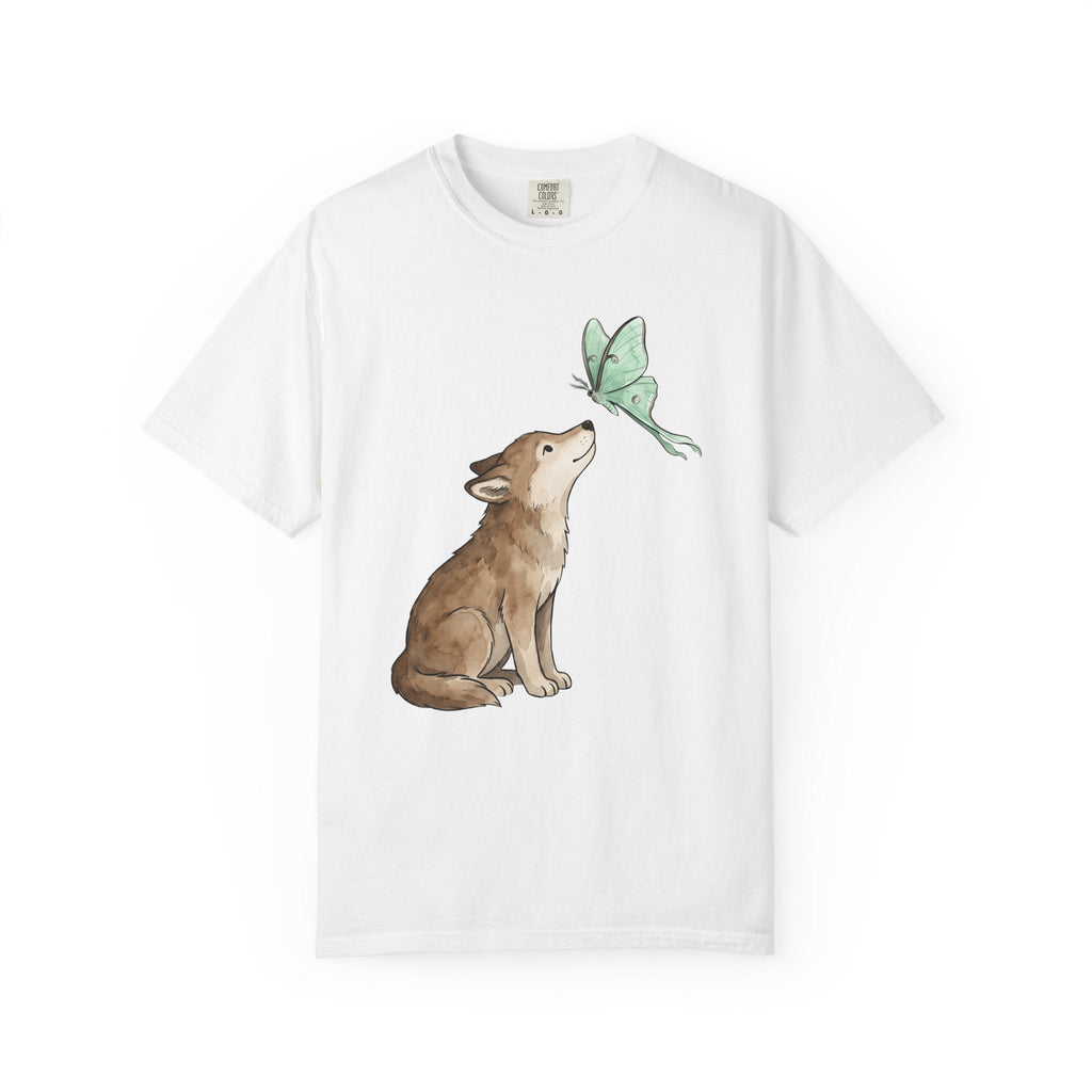 Wolf Butterfly Shirt Animals Wildlife Unisex Gift Pastel product image 1