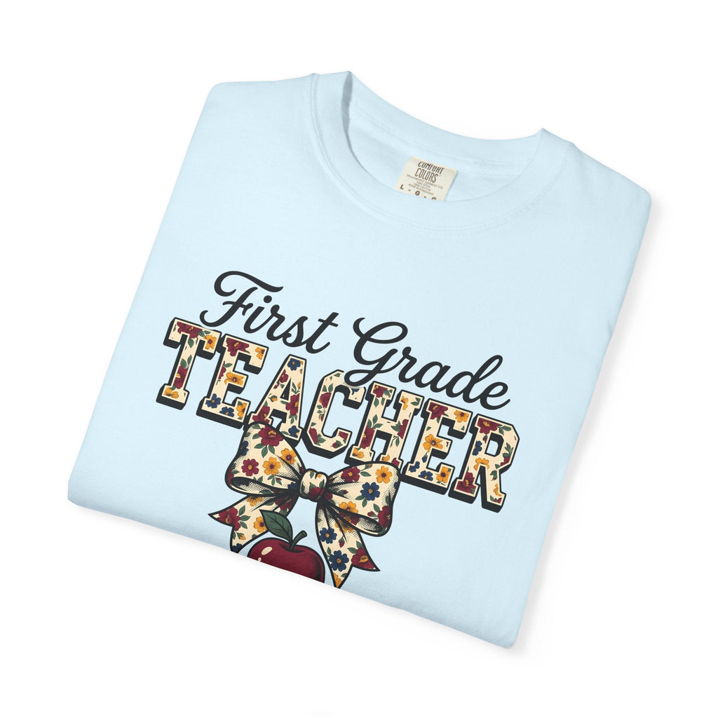 Apple Books Bow Shirt Teacher School Unisex Gift Floral Tee product image 8
