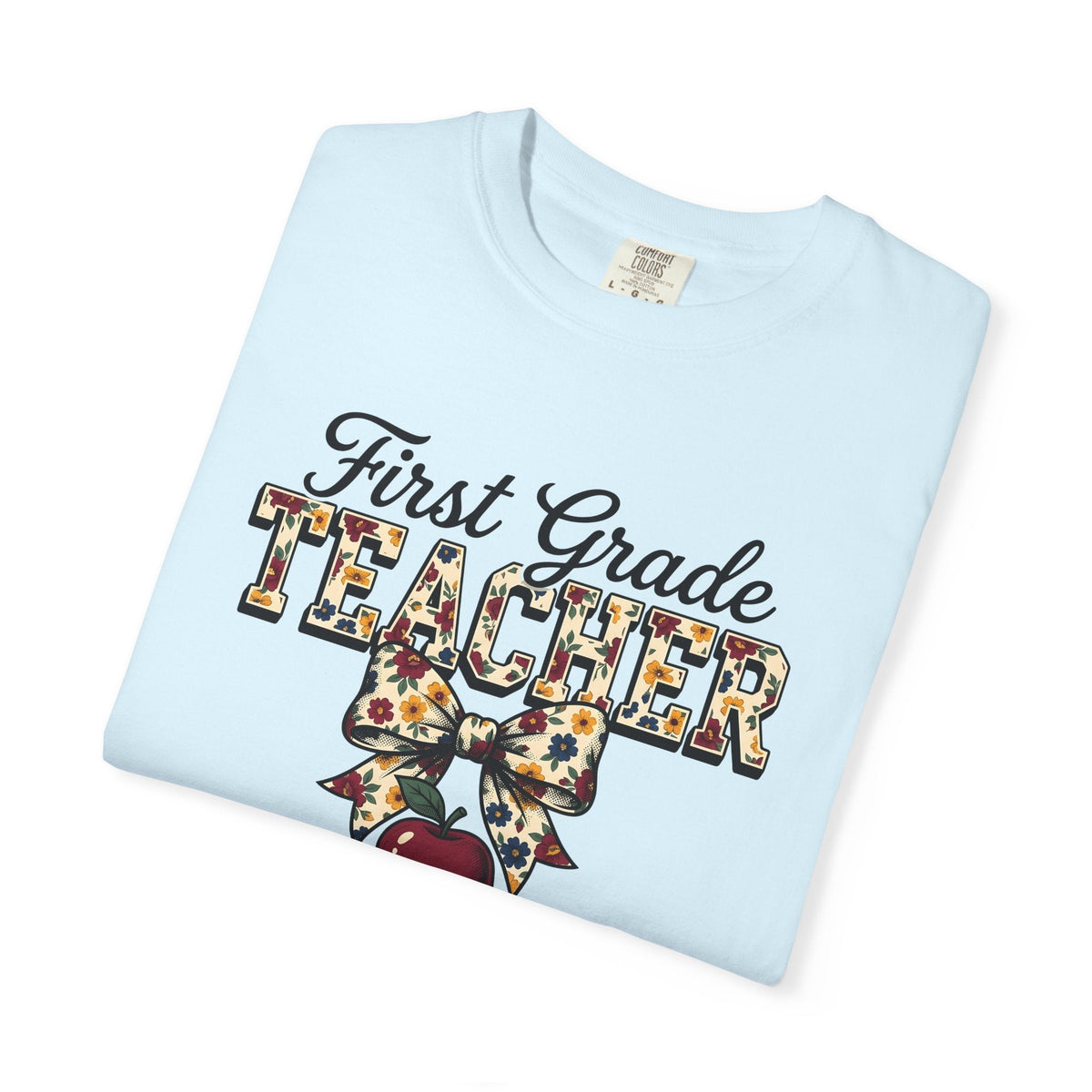 Apple Books Bow Shirt Teacher School Unisex Gift Floral Tee product image 8