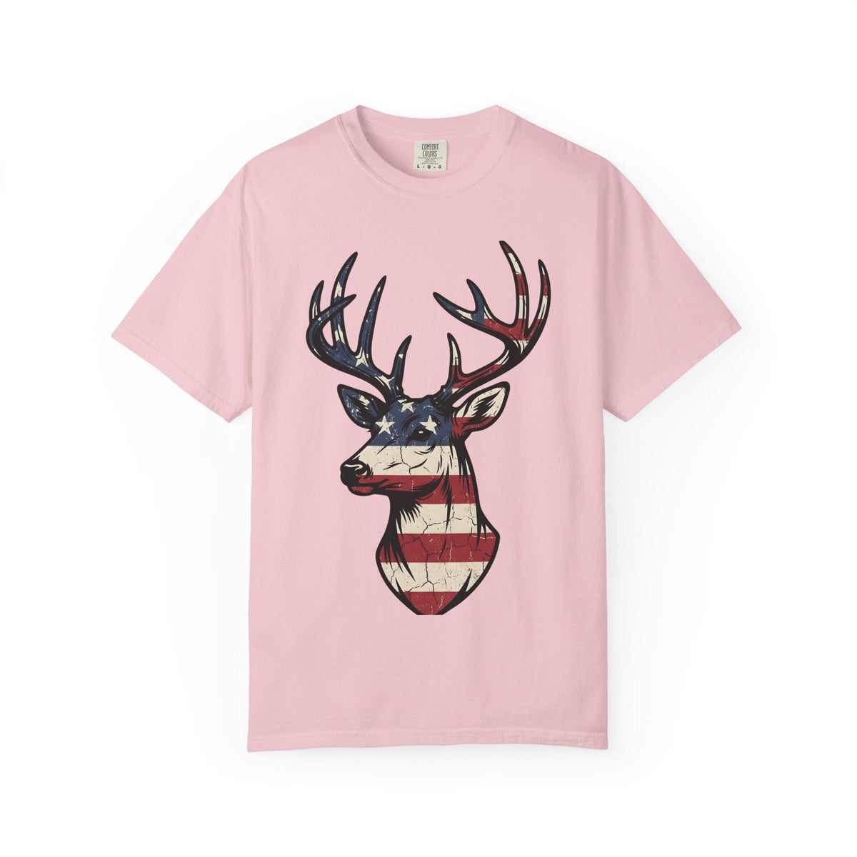 Deer Head Patriotic T-Shirt – American Outdoors Hunting product image 3