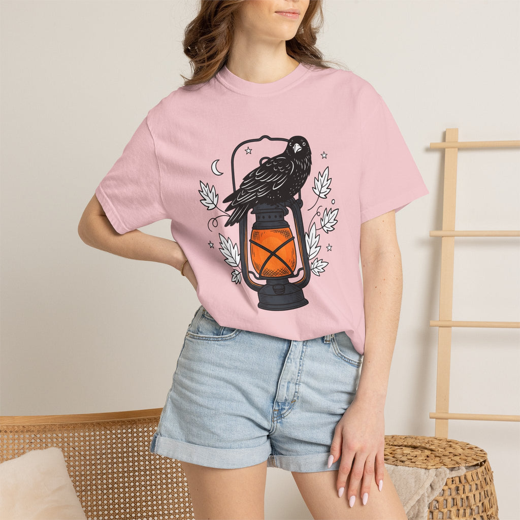 Blackbird Lantern Flat T-Shirt – Eerie Halloween Fall product image 13