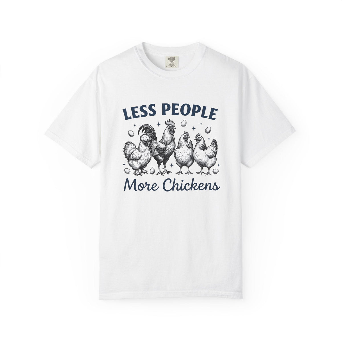 Chicken Group Shirt Farm Unisex Gift Hand Drawn Tee Flock product image 1