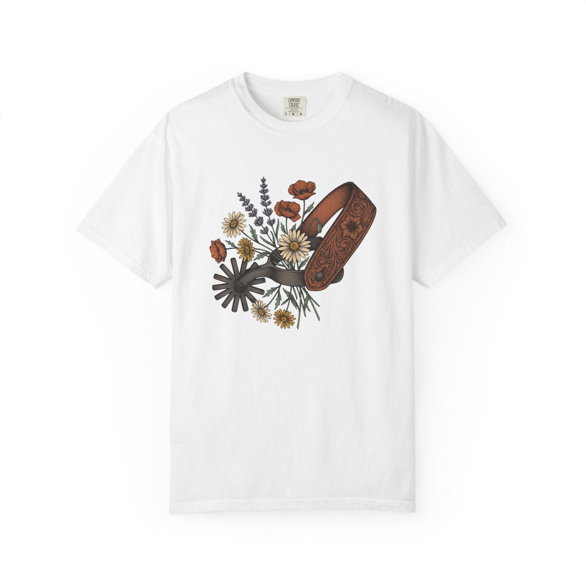 Cowboy Spur Shirt Cowgirl Blossom Gift for Women Rustic Tee product image 1