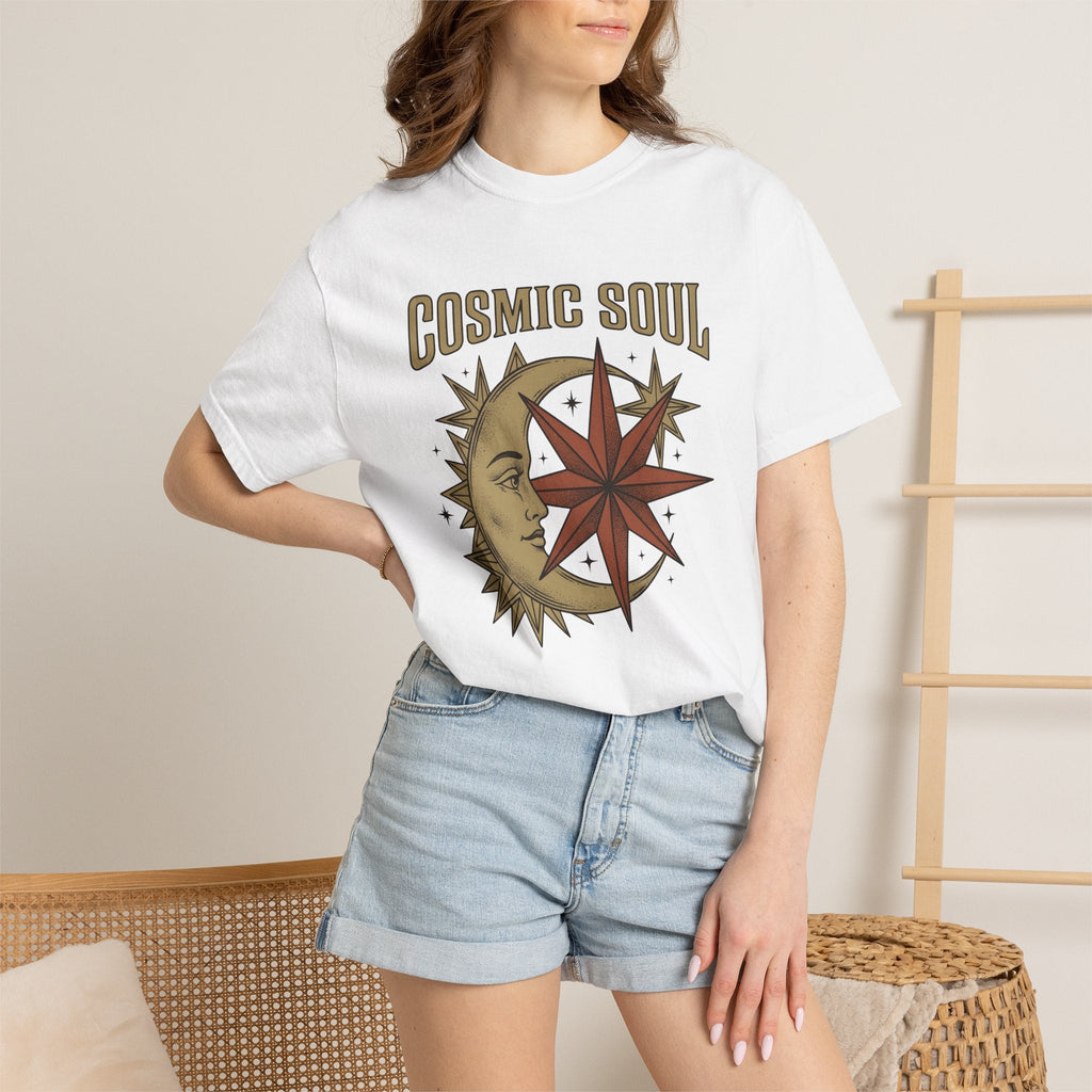 Moon Star Face Shirt Boho Chic Zodiac Unisex Gift Hand product image 6