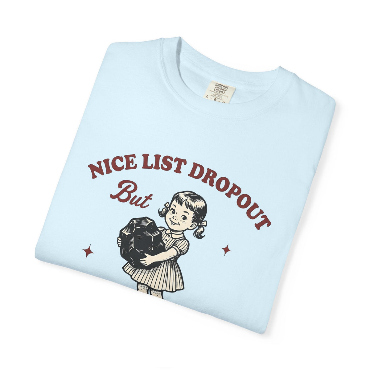 Girl With Coal Shirt Christmas Comedy Gift for Women Rustic product image 8