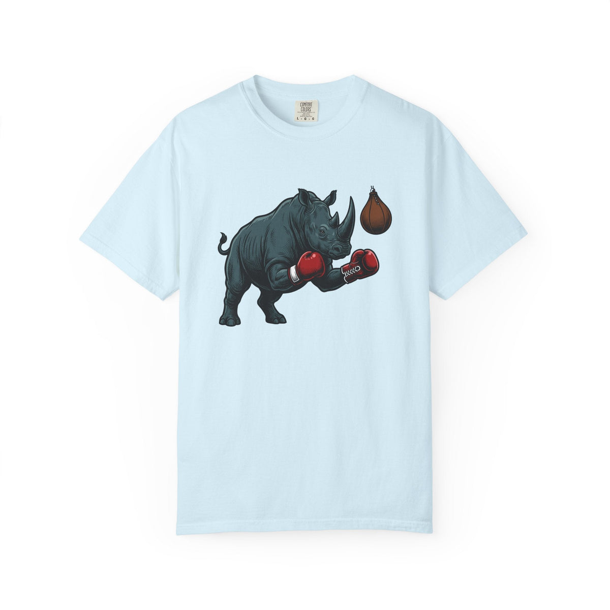 Rhino Fighter Shirt Sports Fauna Unisex Gift Distressed Tee Rhinoceros T-Shirt
