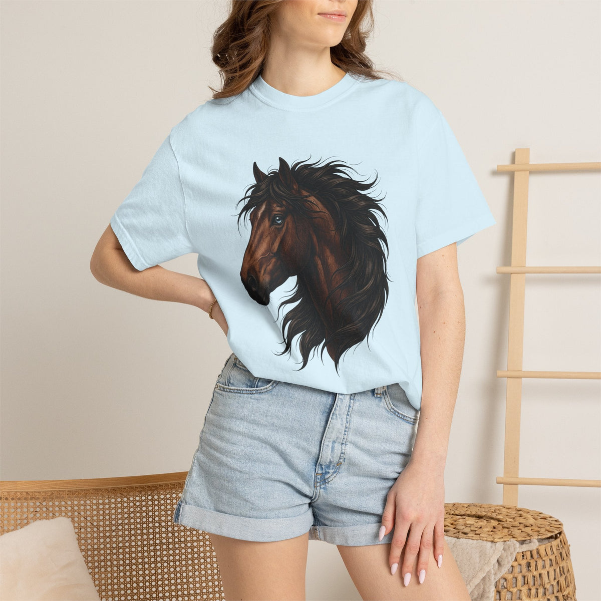 Horse Head Shirt Animals Horseback Unisex Gift Lifelike Tee product image 9