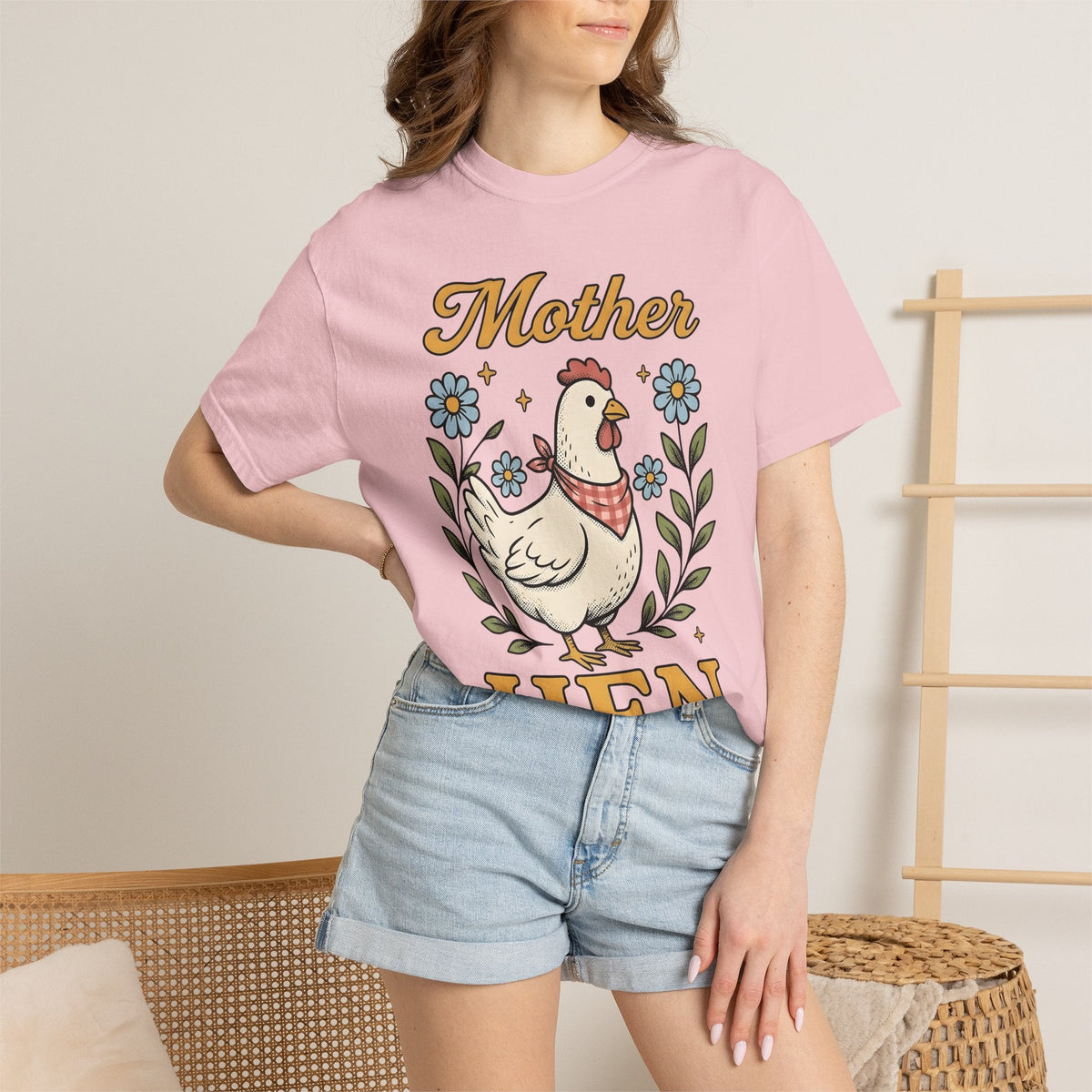 Hen Old School T-Shirt – Chicken Mom Ranch Life, Women product image 12