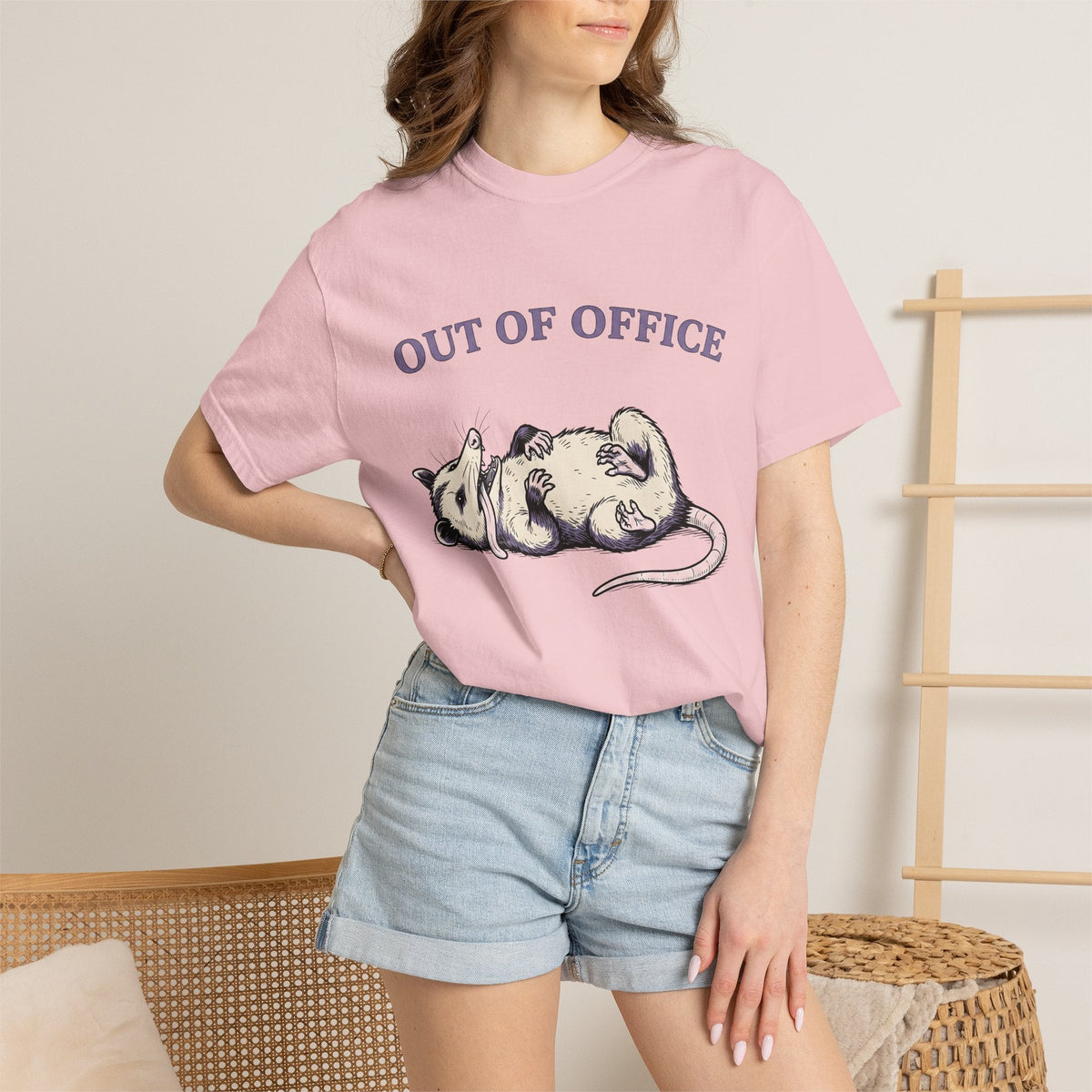 Opossum Hand-Drawn Cartoon T-Shirt – Funny Possum Animal product image 12