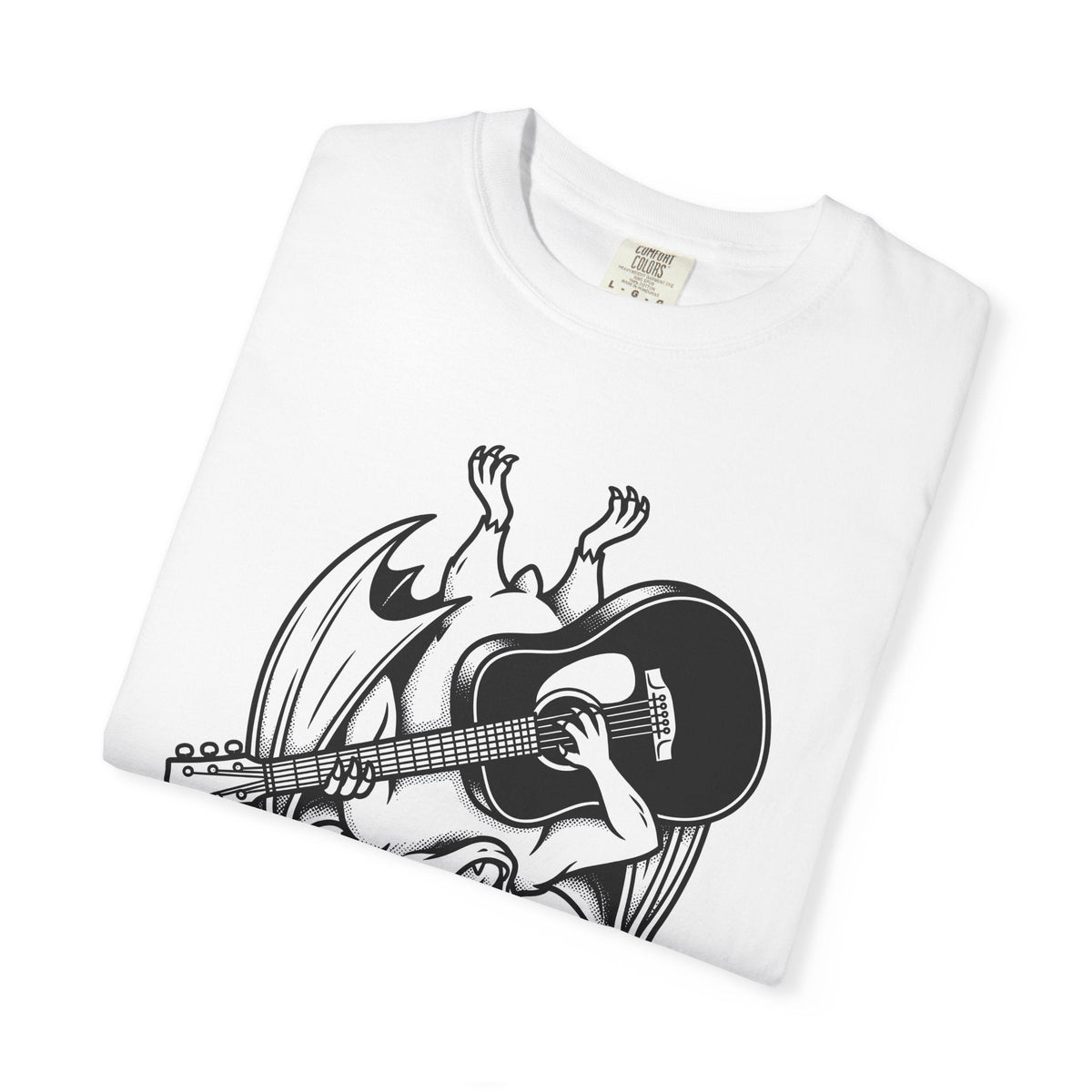 Bat Guitar Shirt Funny Nature Gift Women Illustration Tee product image 6