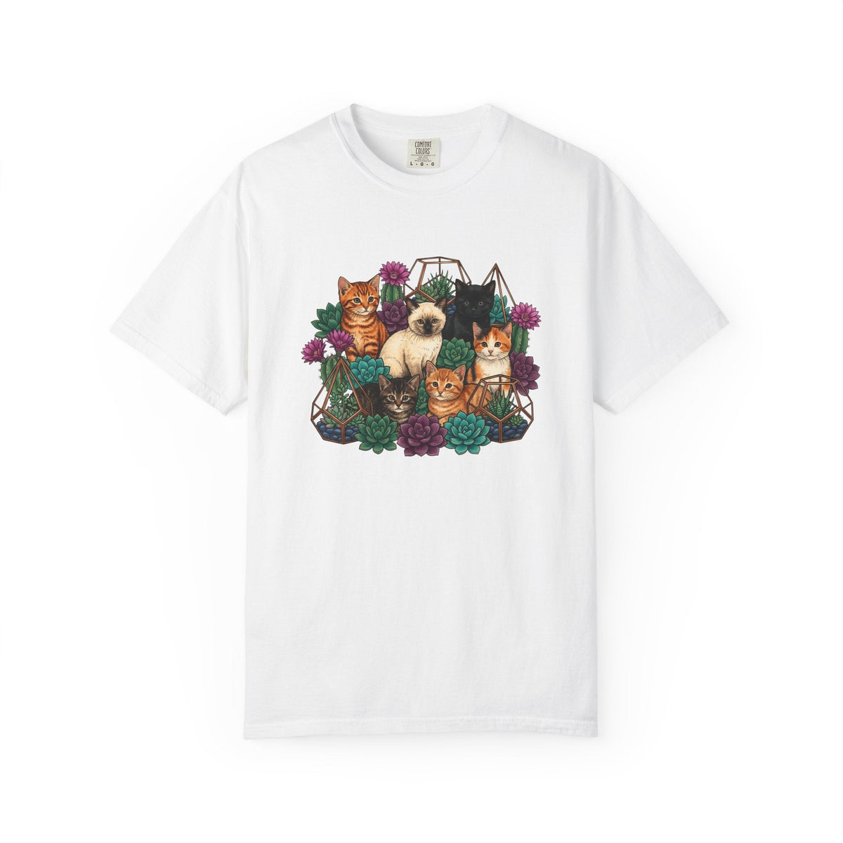 Cats Cluster Shirt Cat Bouquet Gift Women Leafy Tee Kittens product image 1