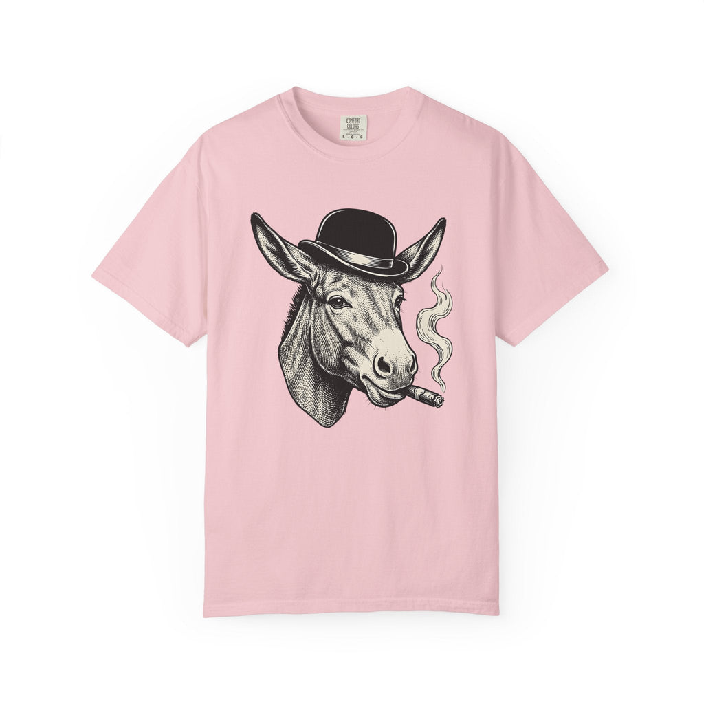 Donkey Hat Shirt Animal Humor Unisex Gift Vintage Tee Burro T-Shirt Pet Fan