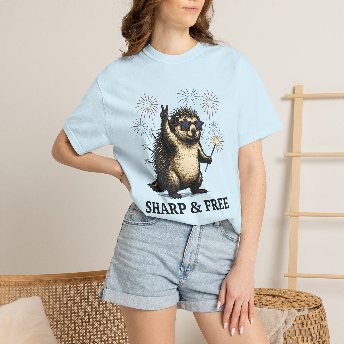Porcupine Shirt 4th Of July Independence Gift Women Classic product image 9